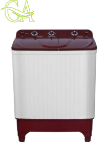Front Load: "Front-load washing machine with digital LED display and stainless steel drum." Top Load: "Silver fully-automatic top-load washing machine with a glass lid and touch control panel."